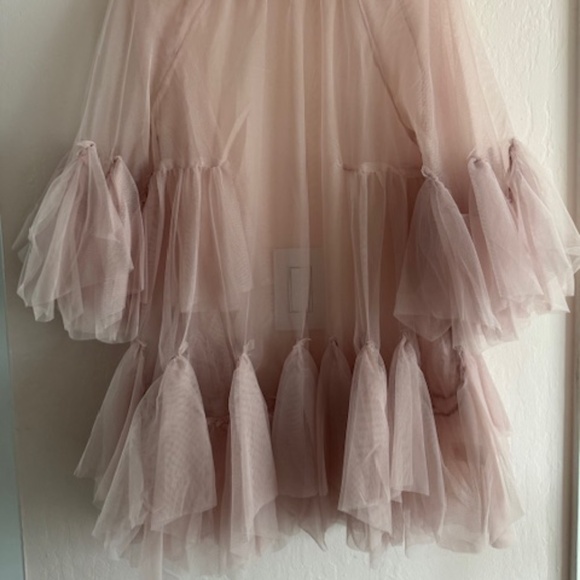 Rose colored tulle style blouse, size s/m - Picture 2 of 4